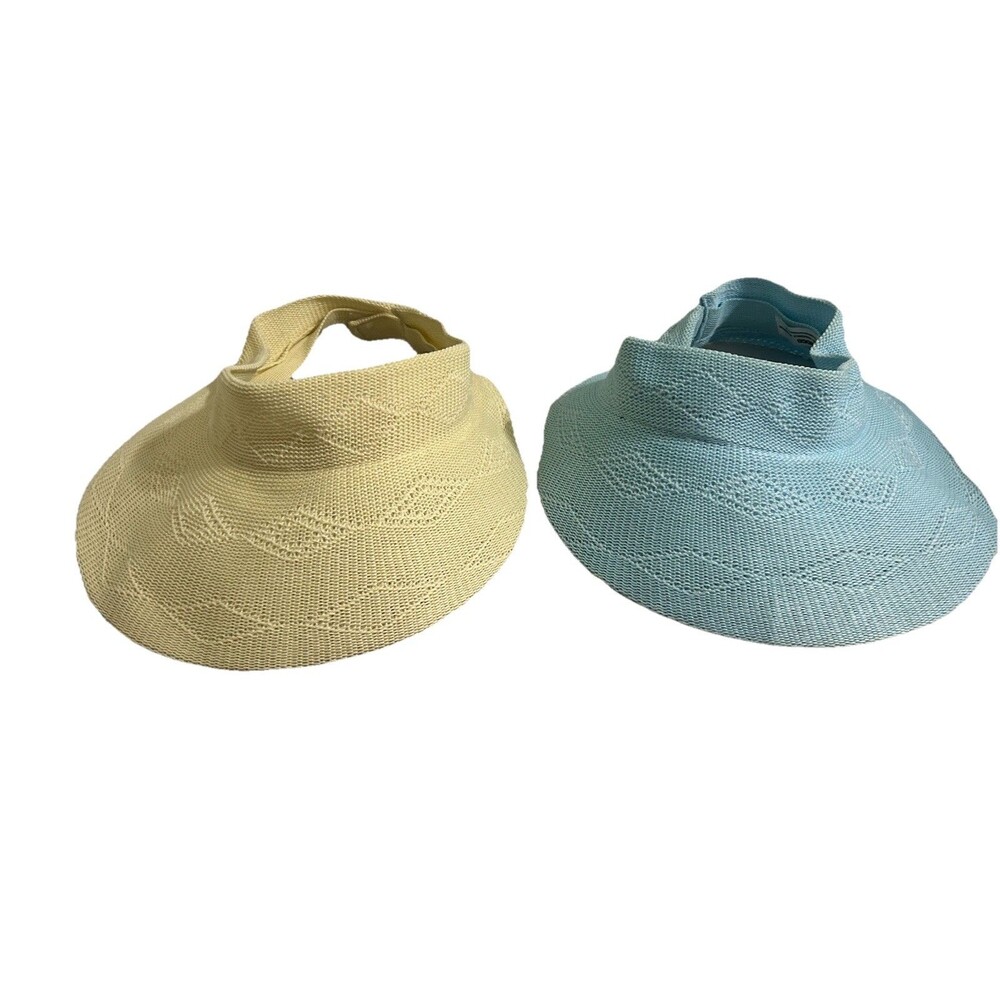 Women’s SOCO Packable Adjustable Sun Visors Golf Tennis Pickle Ball Beach Knit